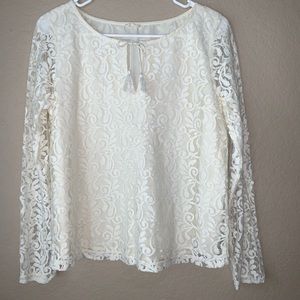Hollister Lace Long Sleeve Top